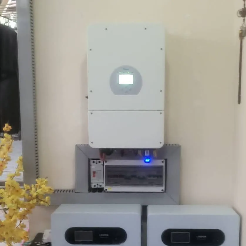 Wall-mounted solar inverter and two battery units