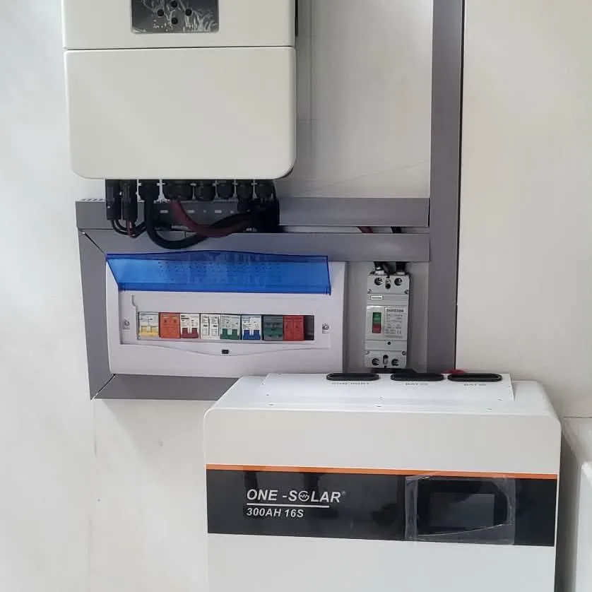 Solar inverter, breakers, and battery unit
